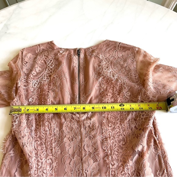 Alice + Olivia Lace Top Rose Tan Sz S - Picture 7 of 12